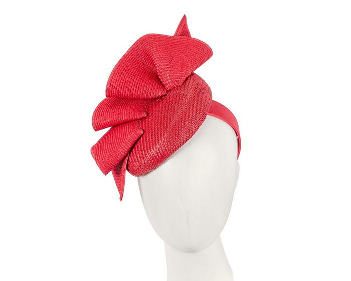 Bespoke red pillbox fascinator by Fillies Collection