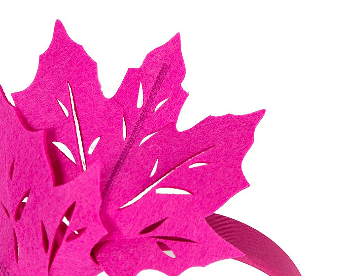 Fuchsia laser cut felt fascinator - Fascinators.com.au