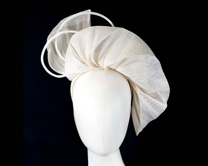 Bespoke cream fascinator by Fillies Collection - Fascinators.com.au