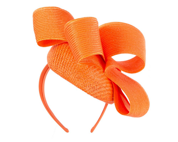 Bespoke orange pillbox fascinator by Fillies Collection - Fascinators.com.au