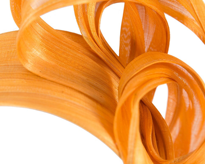 Orange retro headband racing fascinator by Fillies Collection - Image 3