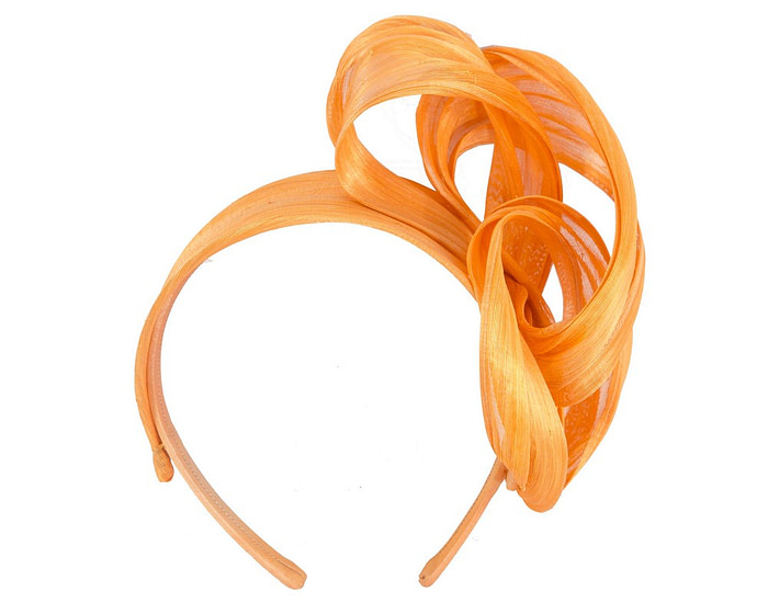 Orange retro headband racing fascinator by Fillies Collection - Image 2