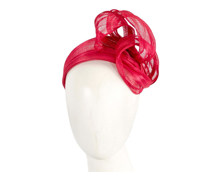 Red retro headband racing fascinator by Fillies Collection - Fascinators.com.au