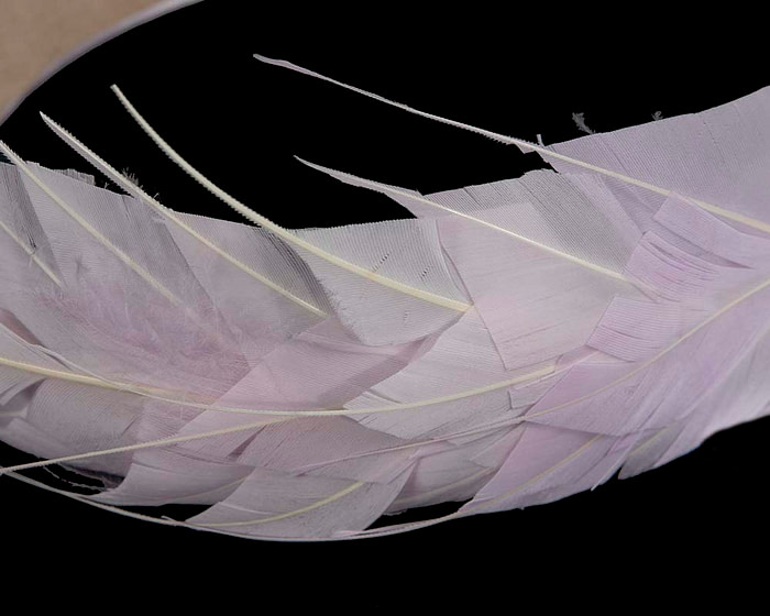 Lilac feather fascinator headband - Image 3
