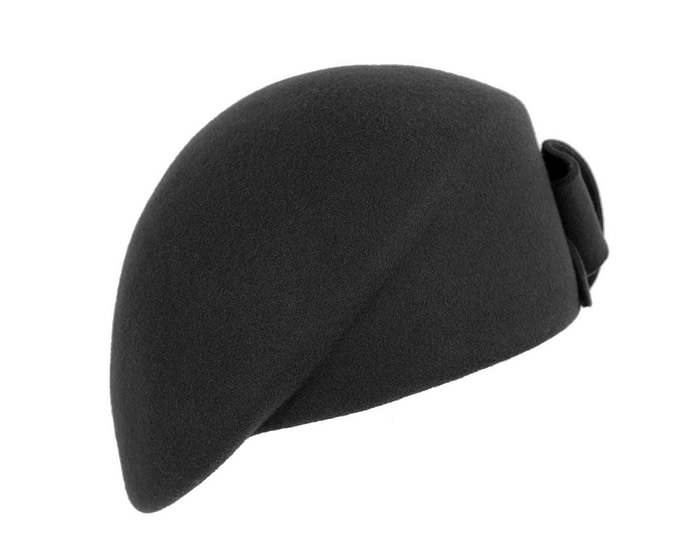Stylish black winter fashion beret hat - Fascinators.com.au