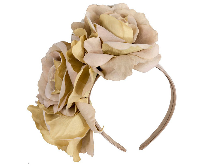Max Alexander Soft Olive Flower Headband - Image 2
