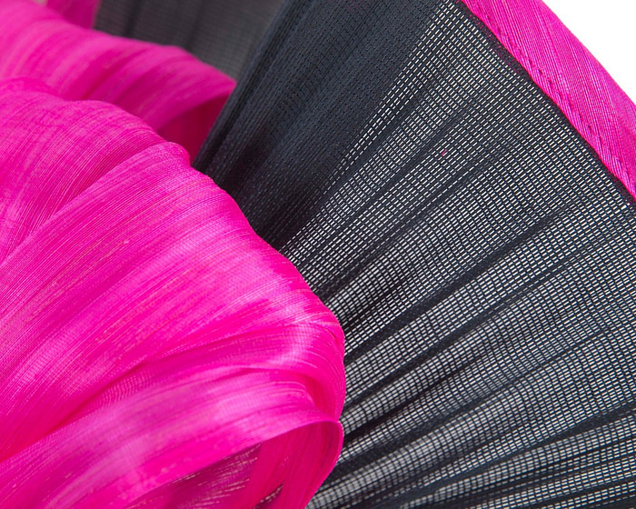 Bespoke navy & fuchsia  Australian Made racing fascinator by Fillies Collection - Image 3