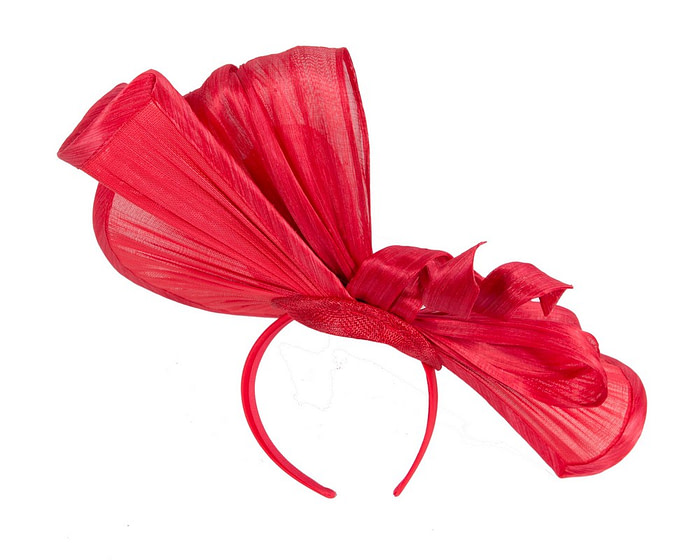 Bespoke red Australian Made racing fascinator by Fillies Collection - Image 4