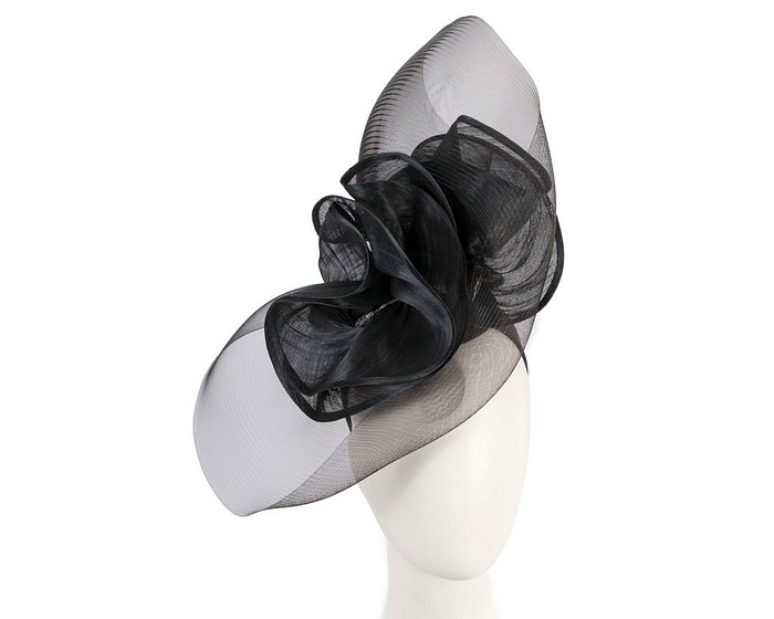 Bespoke black fascinator by Fillies Collection - Fascinators.com.au