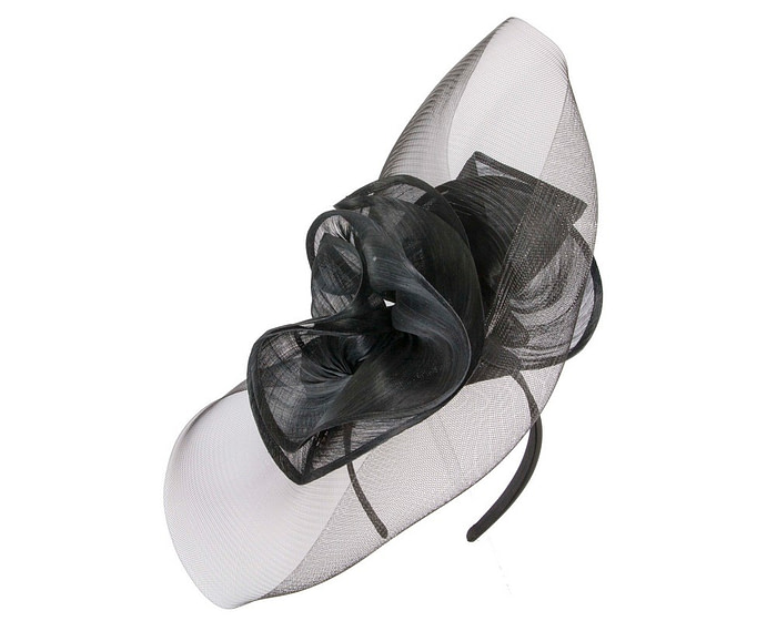 Bespoke black fascinator by Fillies Collection - Fascinators.com.au