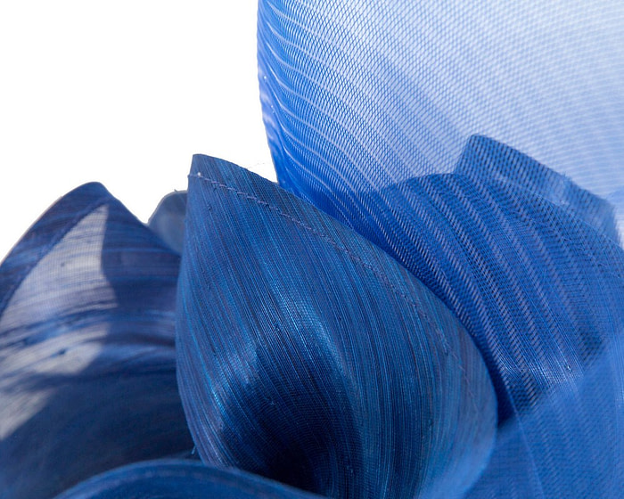 Bespoke royal blue fascinator by Fillies Collection - Image 3