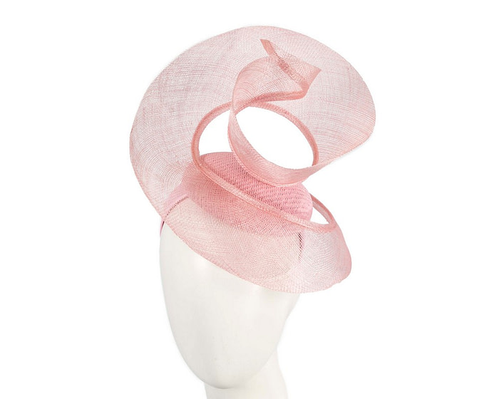 Coral sinamay fascinator by Fillies Collection