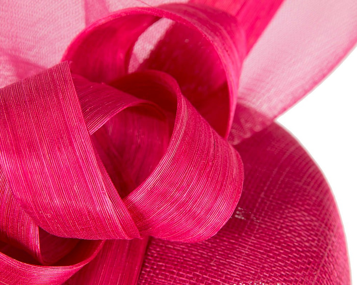 Large fuchsia spring racing fascinator by Fillies Collection - Image 5