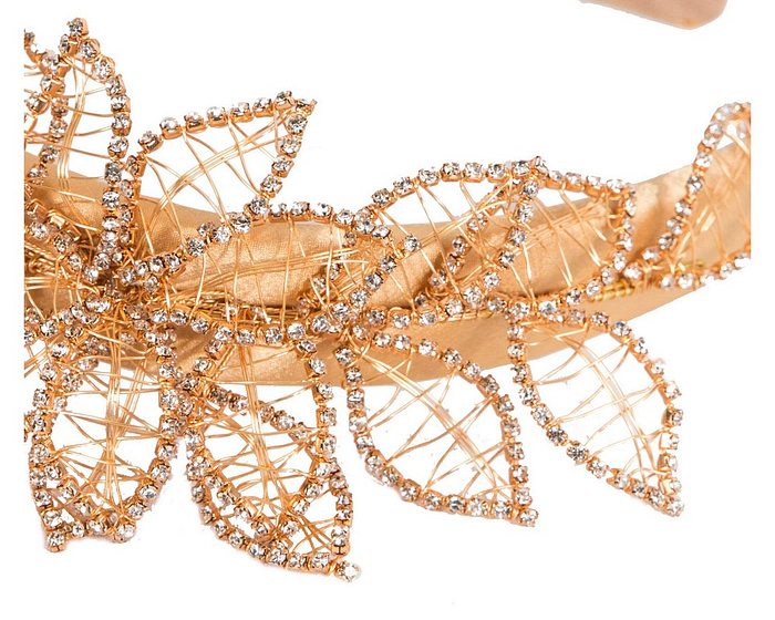 Elegant Gold Leaf Fascinator Headband by Fillies Collection - Fascinators.com.au