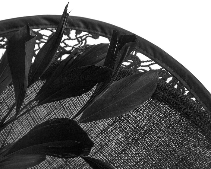 Large black spring racing fascinator by Fillies Collection - Image 5