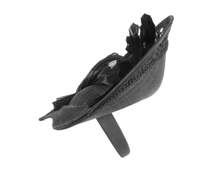 Large black spring racing fascinator by Fillies Collection - Image 3