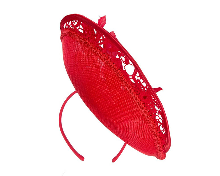 Large red spring racing fascinator by Fillies Collection - Image 6