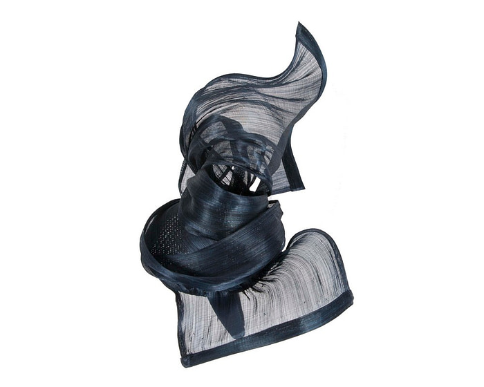 Bespoke navy racing fascinator by Fillies Collection - Image 3