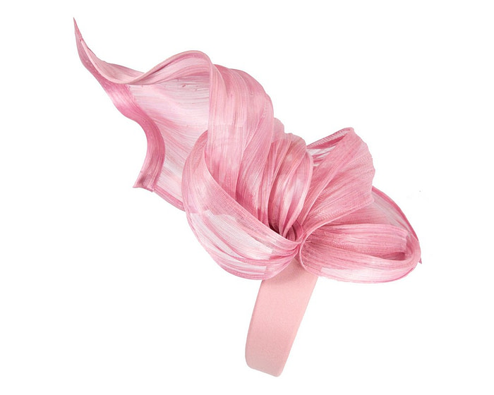 Bespoke dusty pink racing fascinator by Fillies Collection - Fascinators.com.au