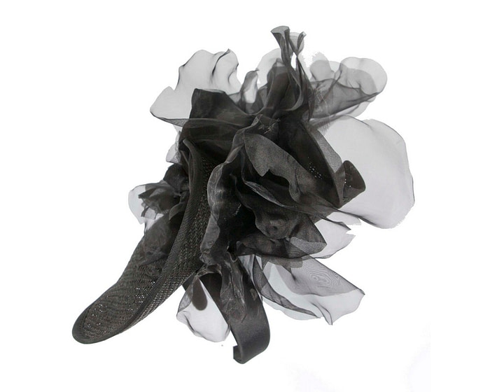 Black fascinator with large flower by Fillies Collection - Fascinators.com.au