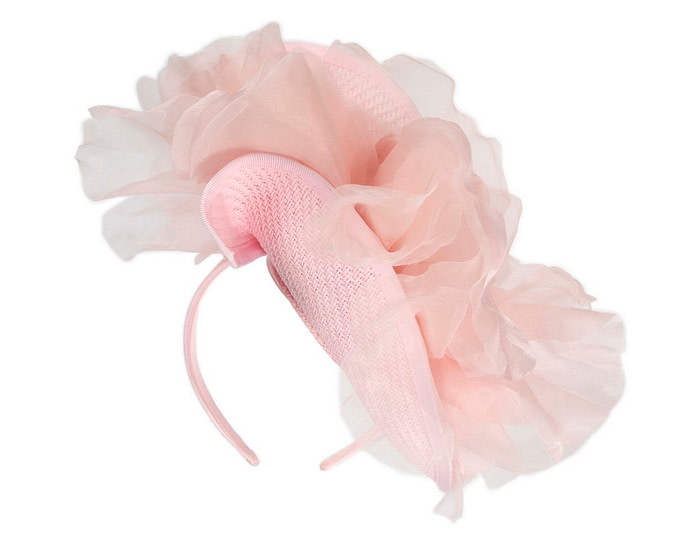Pink fascinator with large flower by Fillies Collection - Fascinators.com.au