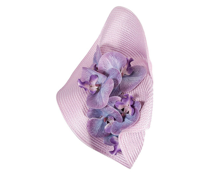 Large lilac fascinator with orchid flowers by Fillies Collection - Fascinators.com.au
