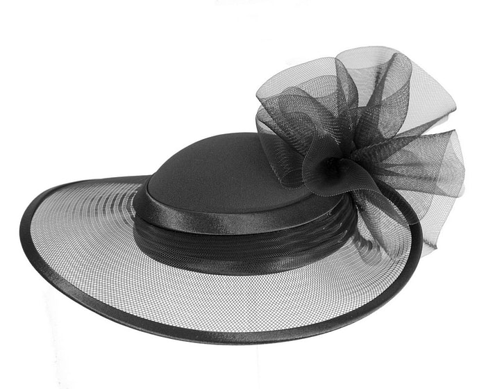 Black custom made mother of the bride hats - Fascinators.com.au