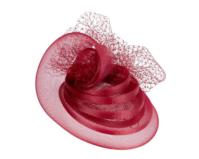 Burgundy wine cocktail hat made to order - Image 2