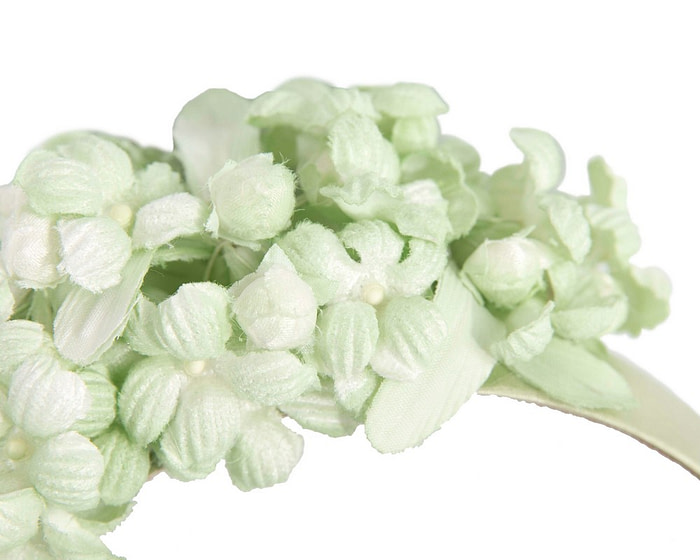 Max Alexander mint green flower fascinator headband - Image 3
