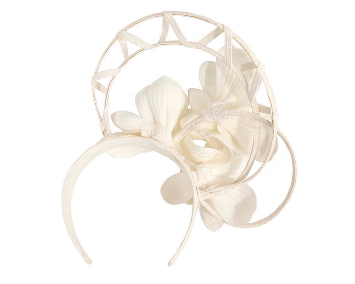 Cream flower fascinator headband by Fillies Collection - Image 4