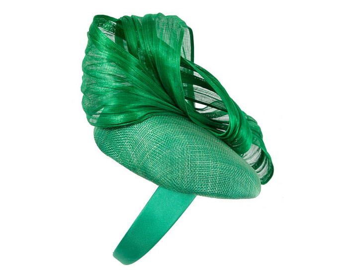 Green pillbox silk abaca bow by Fillies Collection S307 - Image 4