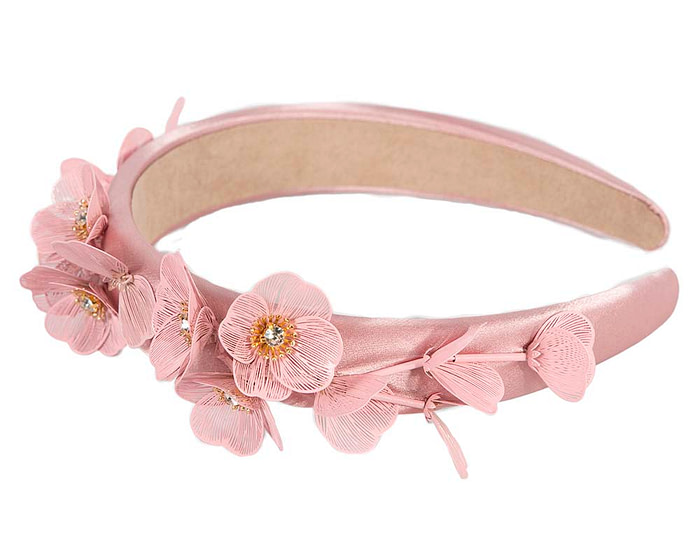 Pink floral fascinator headband - Image 2