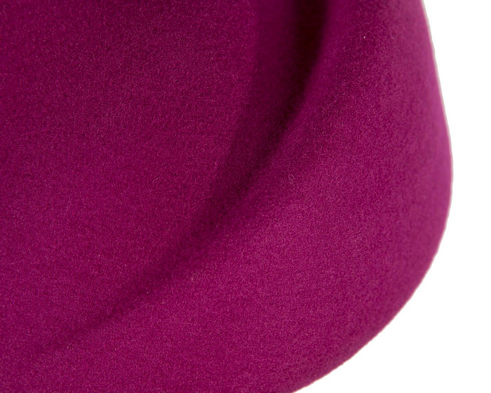 Exclusive fuchsia felt ladies winter hat by Max Alexander - Fascinators.com.au