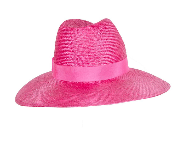 Fuchsia wide brim ladies fedora hat by Max Alexander - Image 6