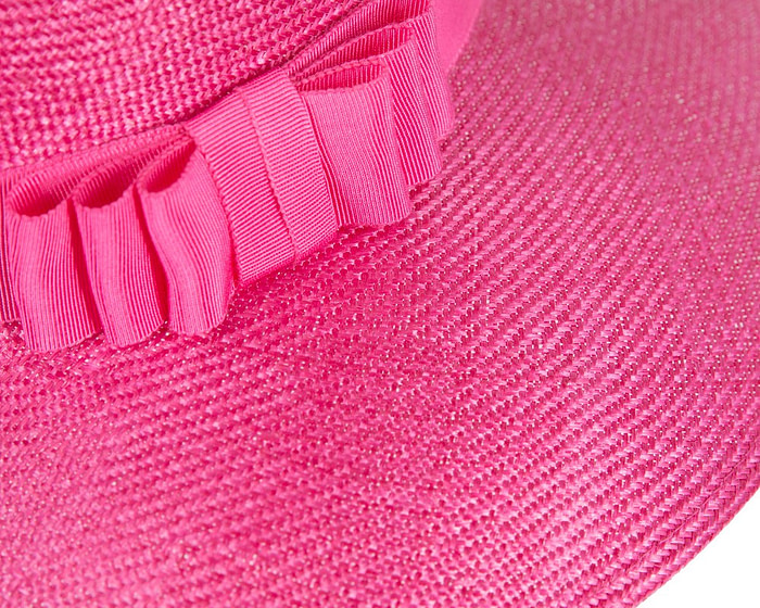 Fuchsia wide brim ladies fedora hat by Max Alexander - Image 5