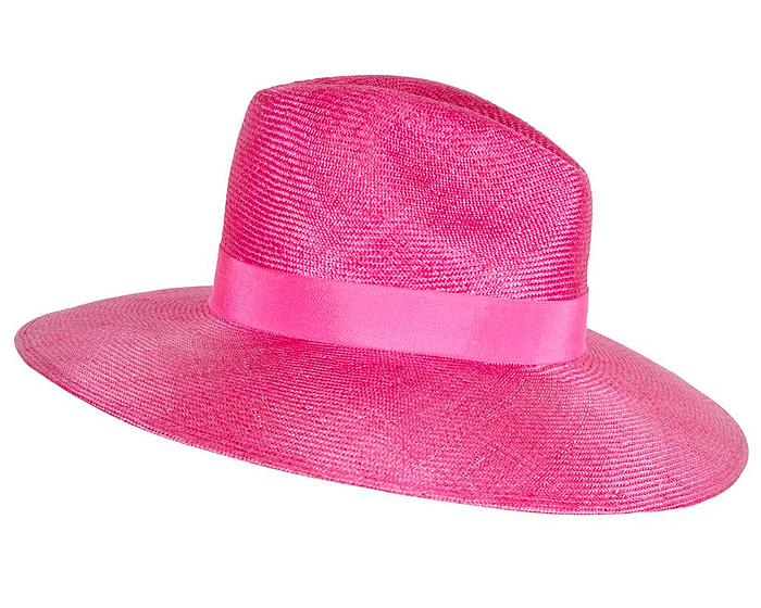 Fuchsia wide brim ladies fedora hat by Max Alexander - Image 3