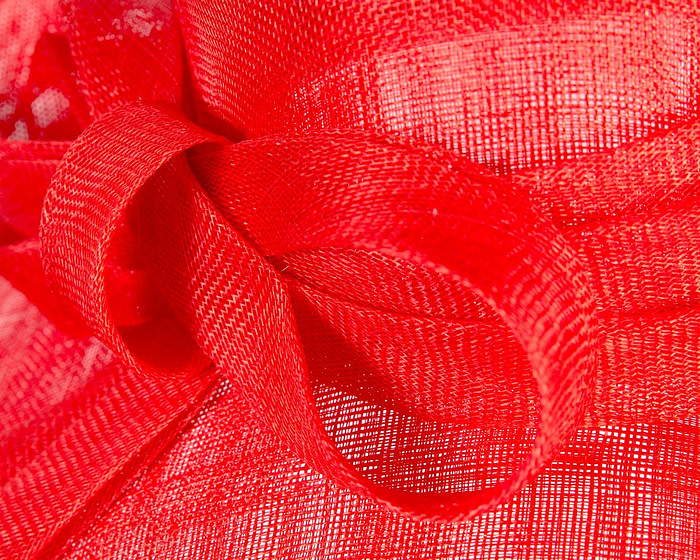 Large red sinamay hat by Max Alexander - Image 5