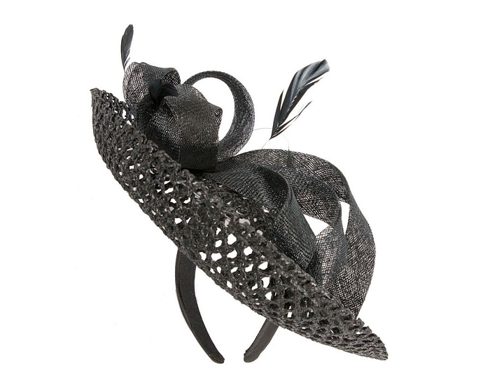Max Alexander black mesh racing fascinator hat - Image 4