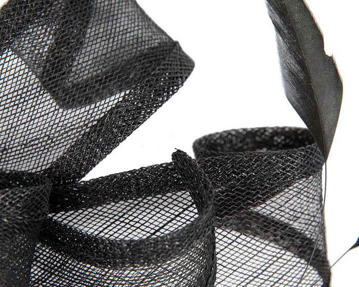 Max Alexander Black Sinamay Fascinator - Image 3