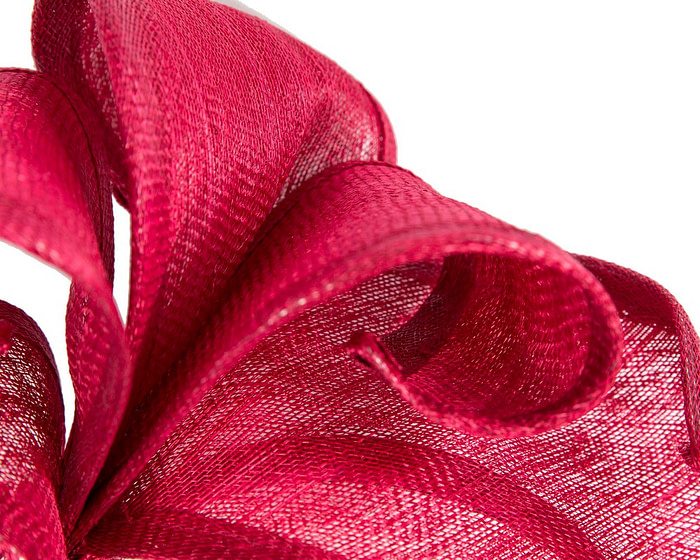 Max Alexander Vibrant Dark Red Fascinator - Image 3