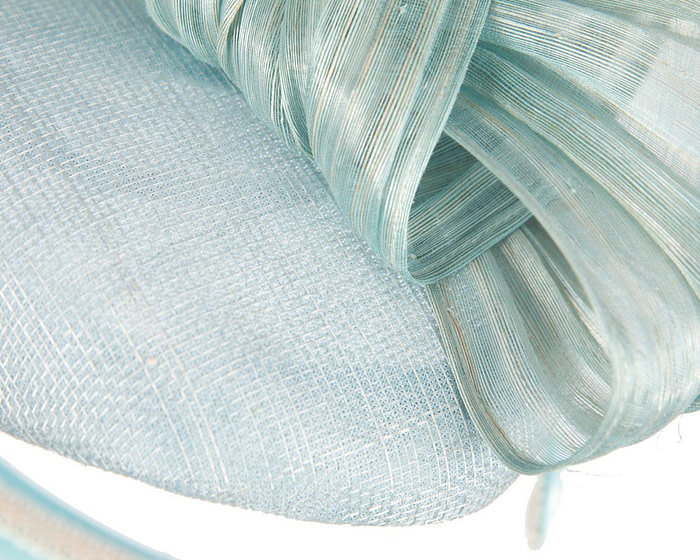 Light blue pillbox silk abaca bow by Fillies Collection S307 - Image 5