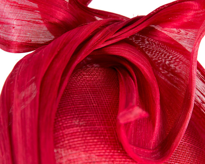 Bespoke red fascinator by Fillies Collection - Image 5