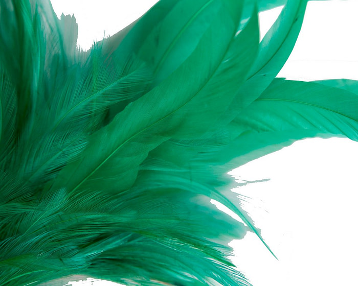 Green feather fascinator headband - Image 3