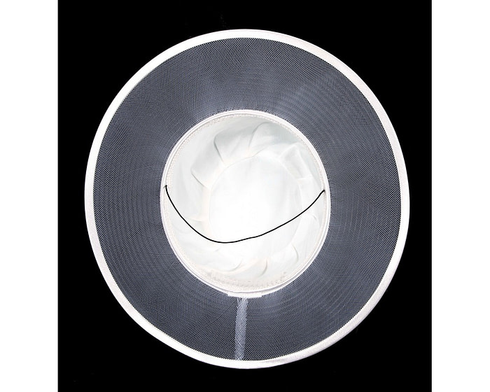 Custom made white boater hat by Cupids Millinery - Image 5