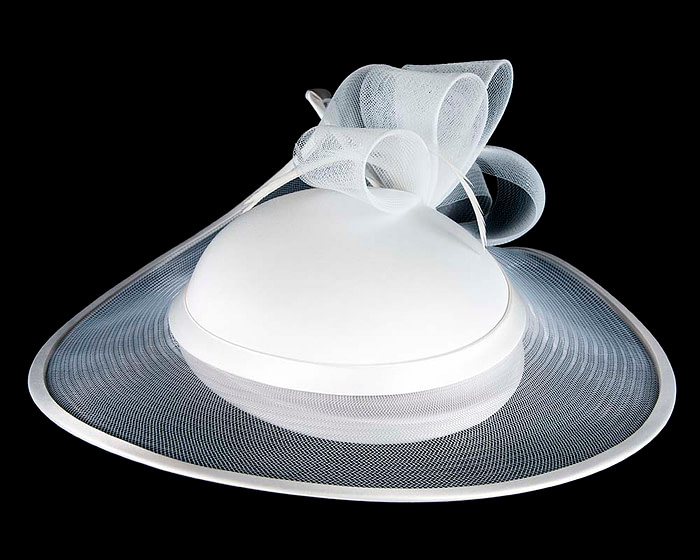 Custom made white fashion hat - Image 3