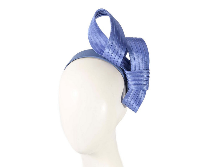Twisted blue fascinator by Max Alexander