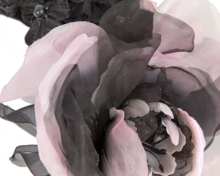 Black & pink flower headband by Max Alexander - Image 3