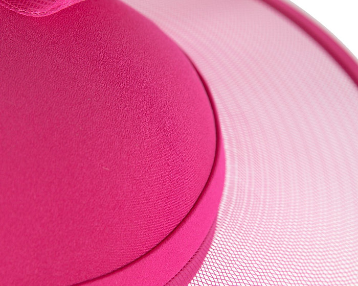 Fuchsia custom made special occasion hat - Image 5