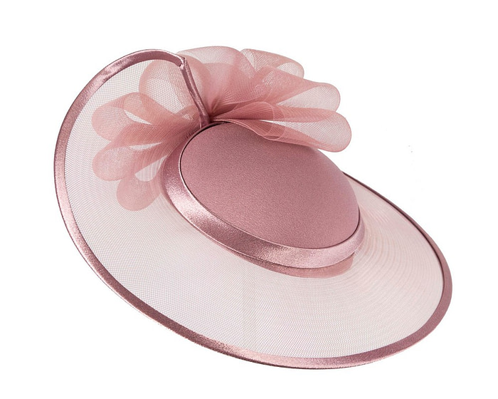 Mauve custom made special occasion hat - Image 2