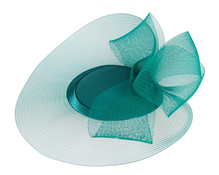 Teal Green Cocktail Hat - Image 3